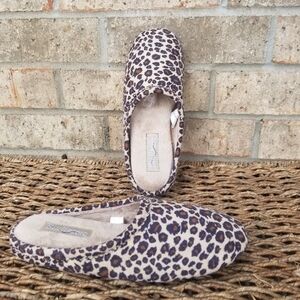 Dearfoams BodiPedic Leopard Comfort Slip-on Slipper House Shoes (Size 5/6) Small